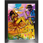 Painting titled “Special Dedication” showing a soulful saxophonist performing for a woman, capturing musical passion and emotional connection in vibrant tones.