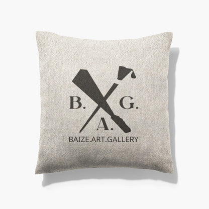 B.A.G logo  Woven Pillow