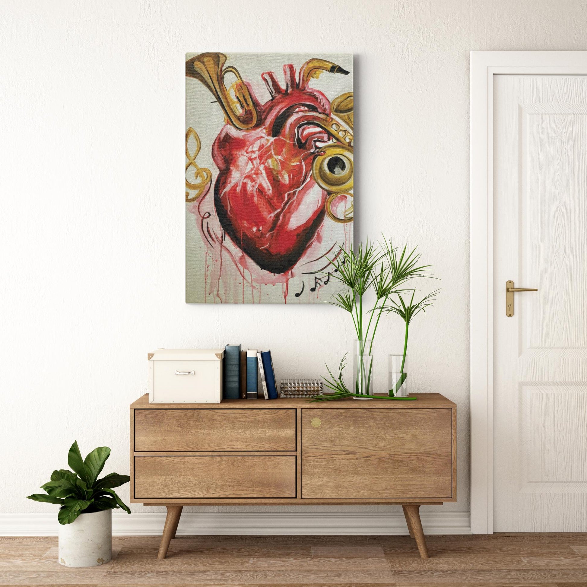 From the Heart | Abstract painting blending musical instruments From the Heart | Abstract painting blending musical instruments